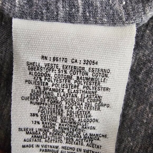 Cartonnier Blazer Anthropologie Corp Core Charcoal Gray Cotton Blend Jacket - Picture 4 of 8